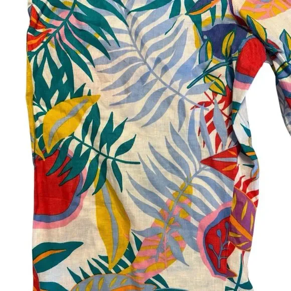 CC California 100% Linen Tropical Wide Leg Pants Women’s Medium - Picture 3 of 5